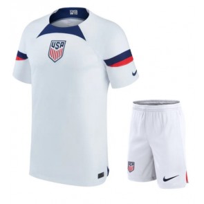 Forenede Stater Replika Babytøj Hjemmebanesæt Børn VM 2022 Kortærmet (+ Korte bukser)